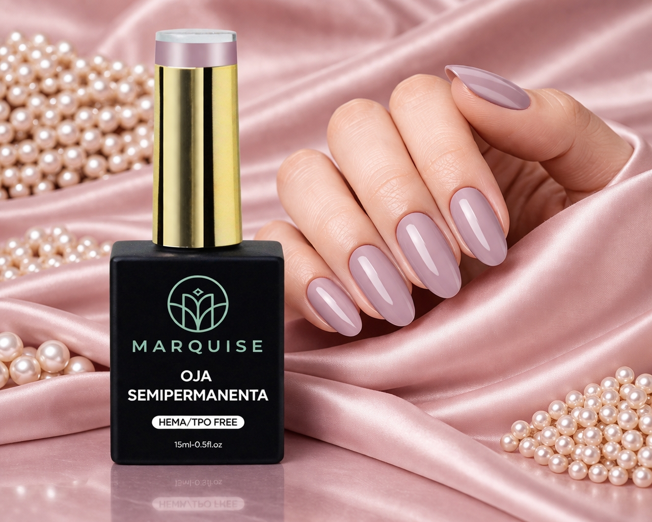 Oja semipermanenta HEMA/TPO FREE, Marquise, Pure Color JY327, 15 ml - poza 2