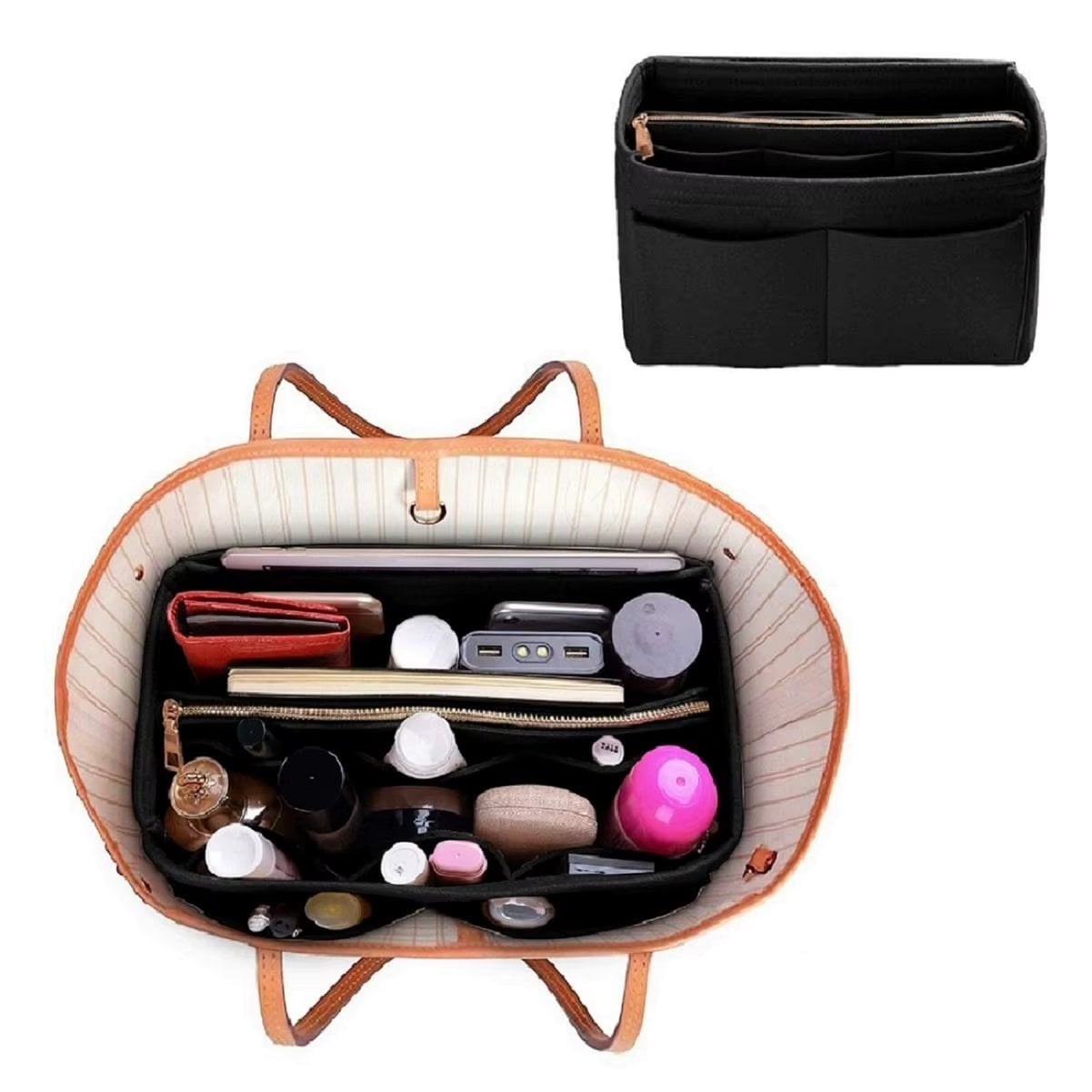 Organizator pentru geanta si portfard detasabil, AC065, Negru - poza 2