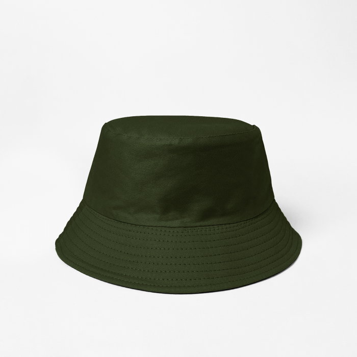 Palarie tip bucket unisex cu doua fete, kaki si negru, din bumbac