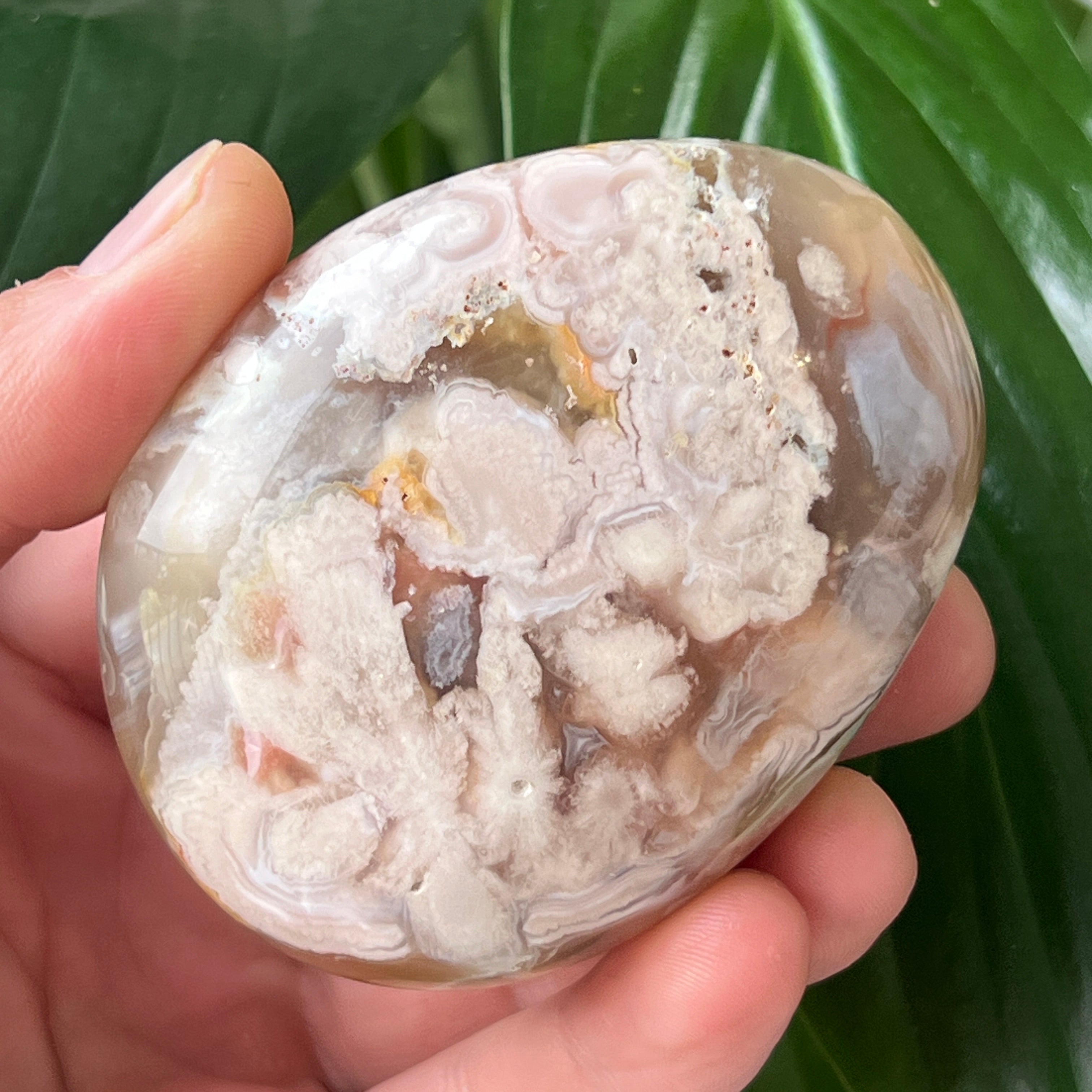 Palmstone agat coral floare rosu md9
