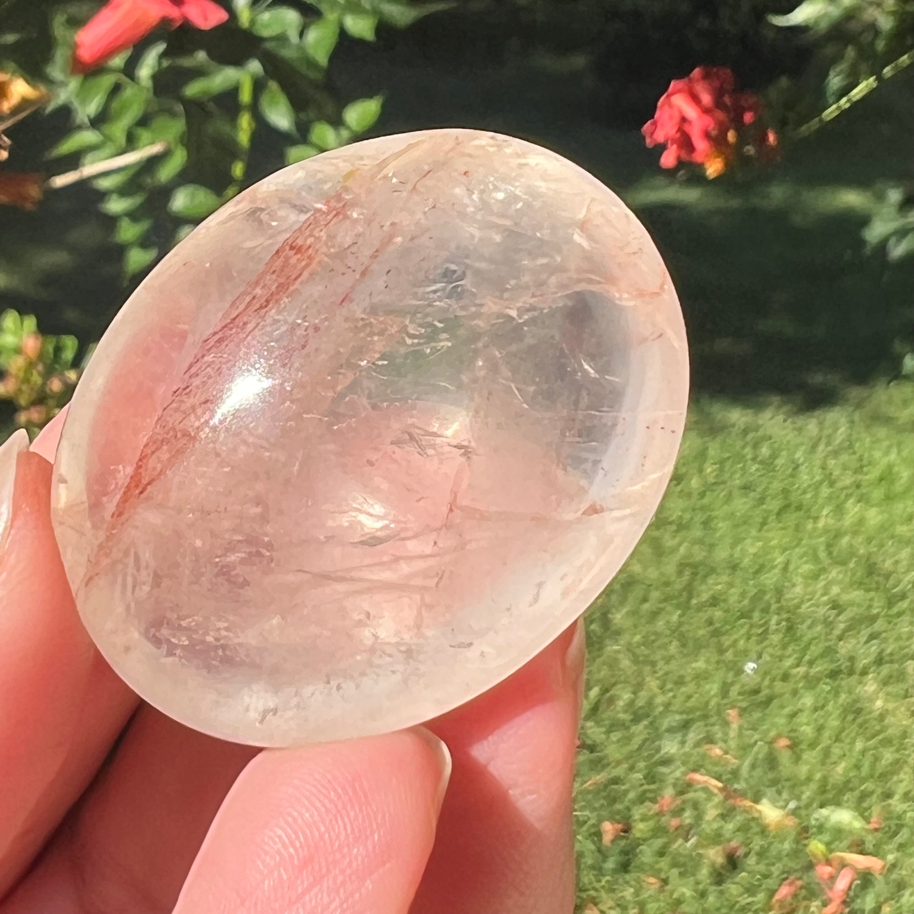 Palmstone cuart rosu hematoid Madagascar m5, cuart de foc
