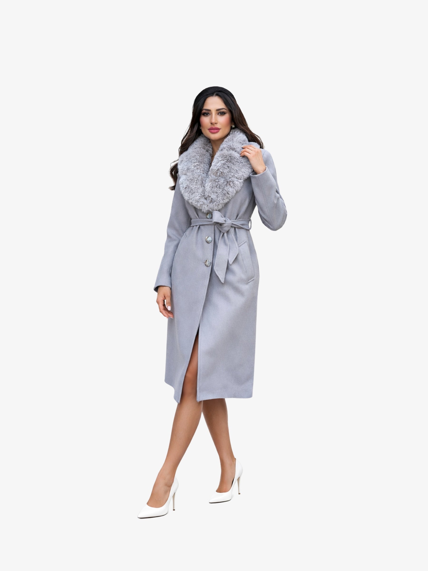 Palton "Royal Diana", Gri - XXL