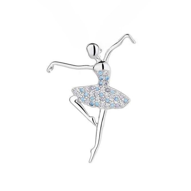 Pandantiv argint 925, JW1596, model balerina, placat cu rodiu - poza 1