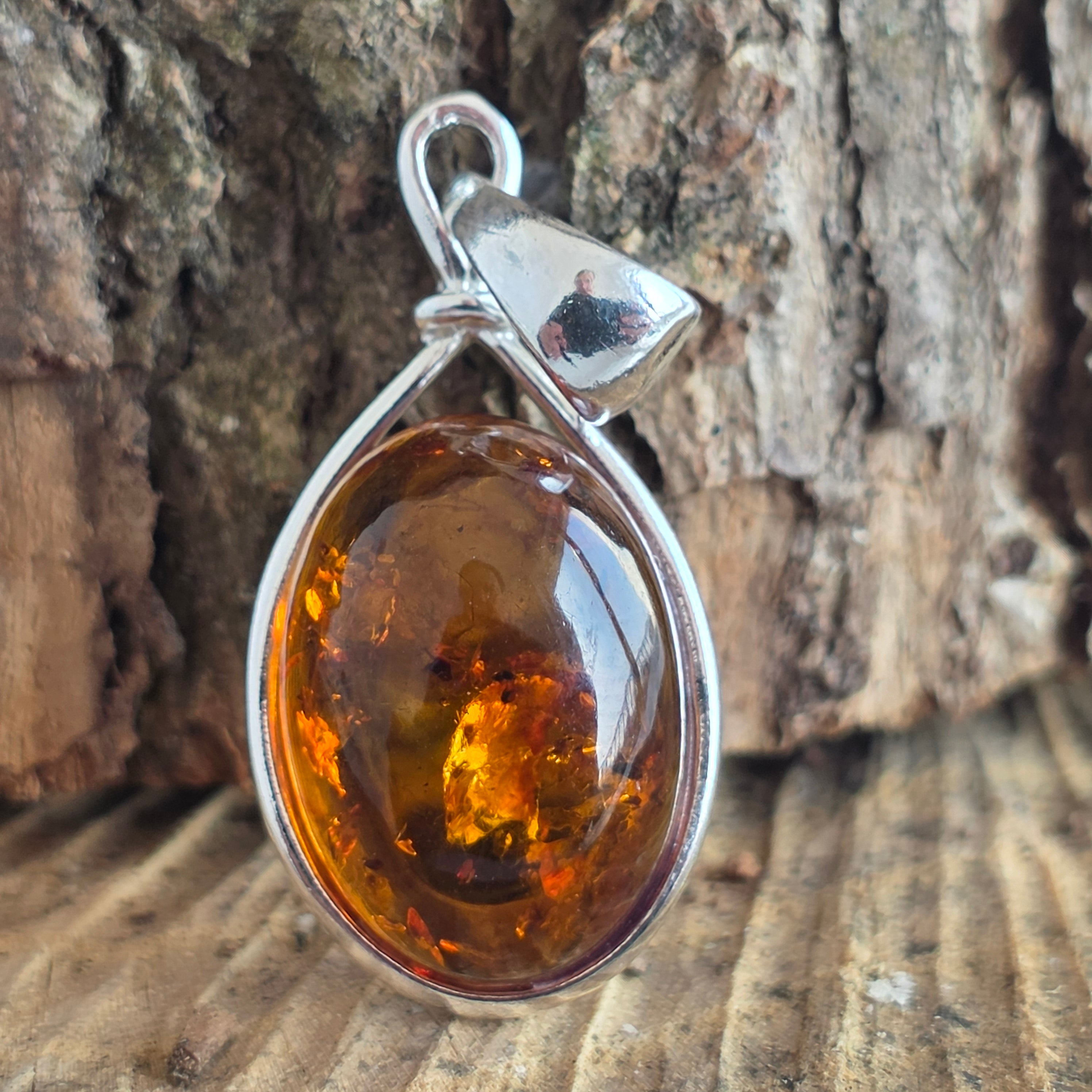 Pandantiv argint cu chihlimbar Amber22