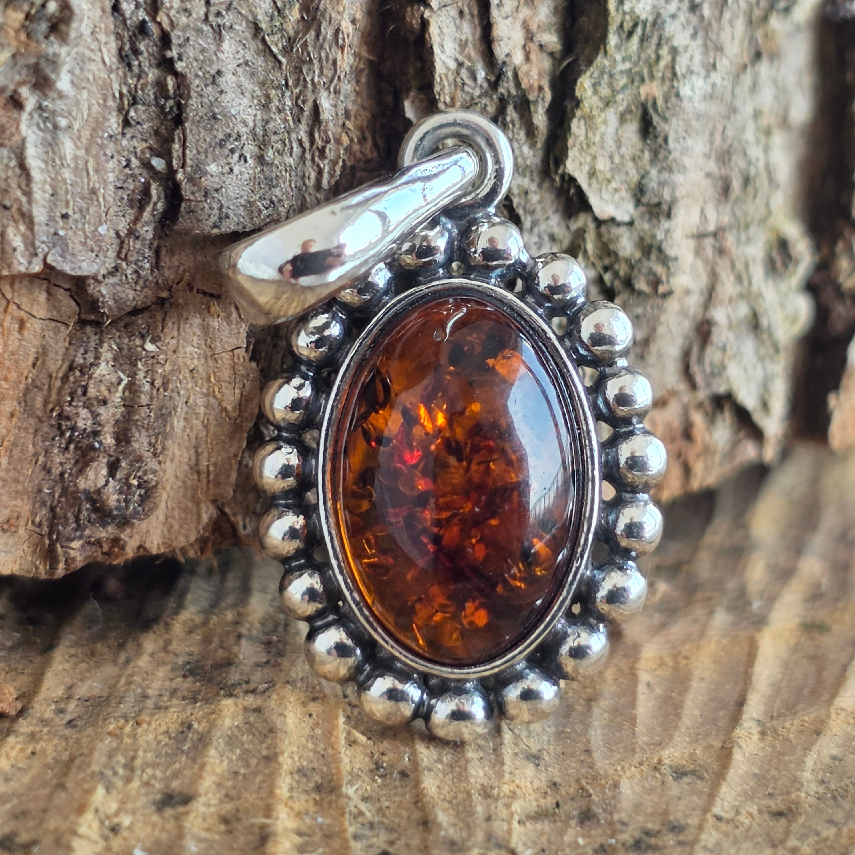 Pandantiv argint cu chihlimbar Amber35