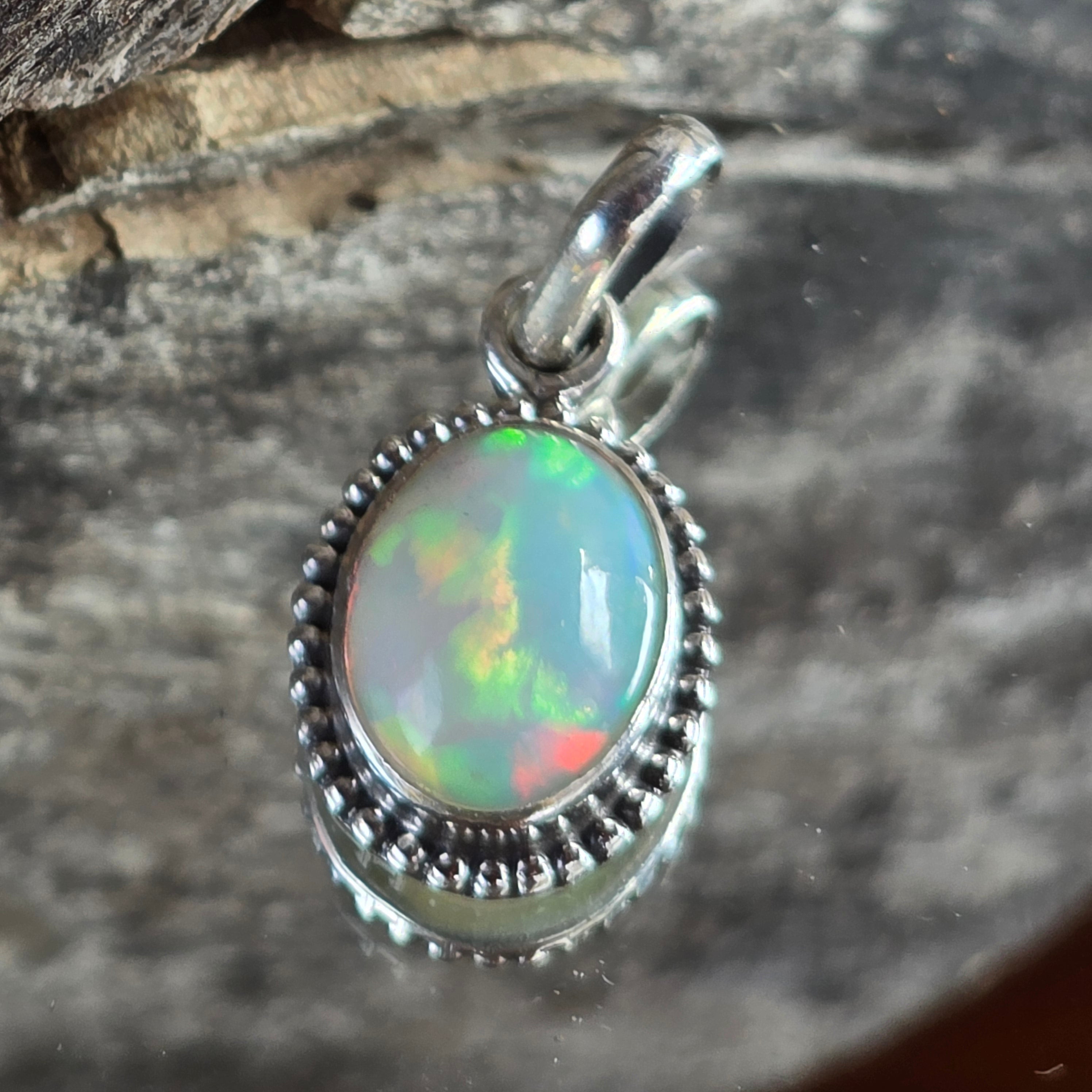 Pandantiv argint opal etiopian | Model 2