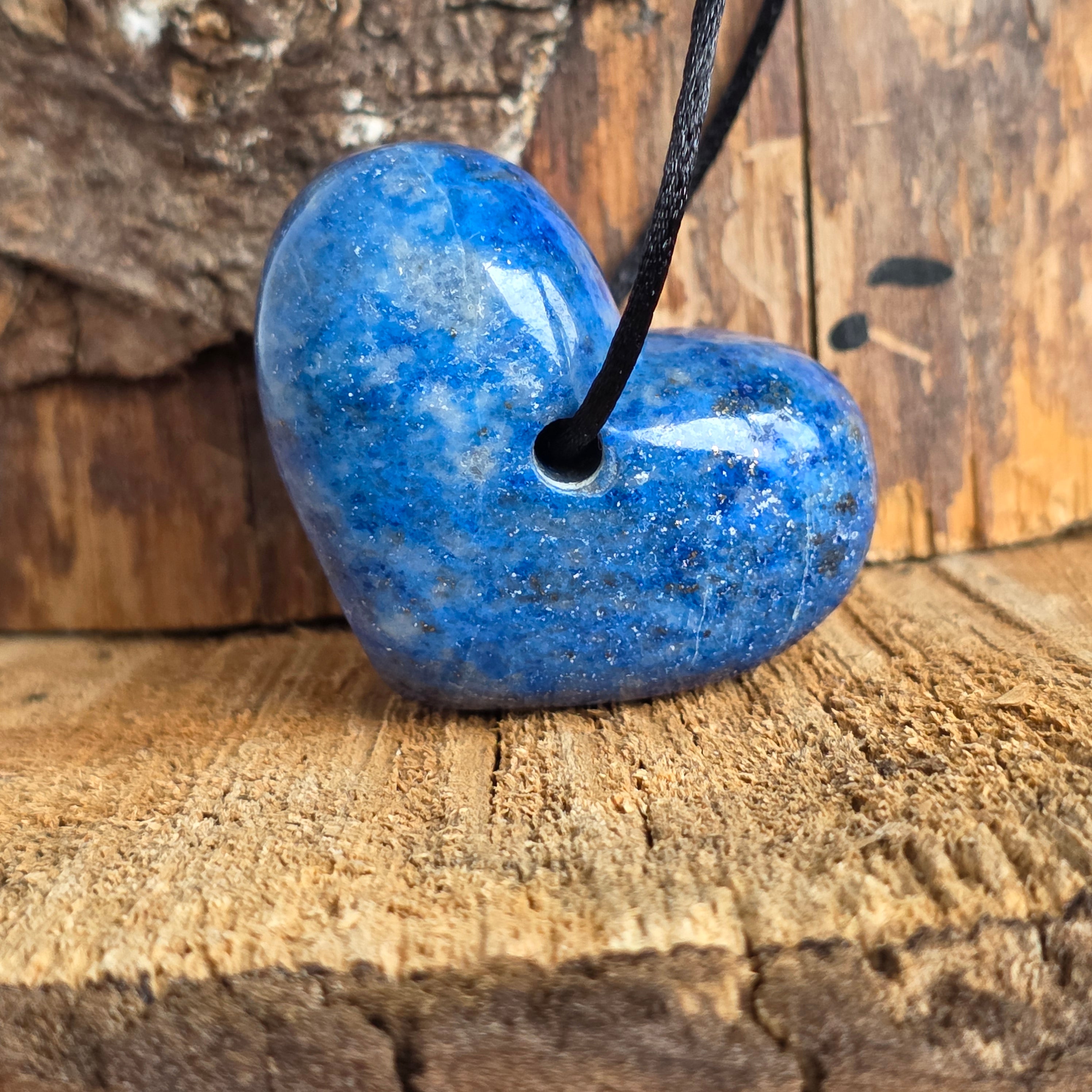 Pandantiv donut inima lapis lazuli | Model 2