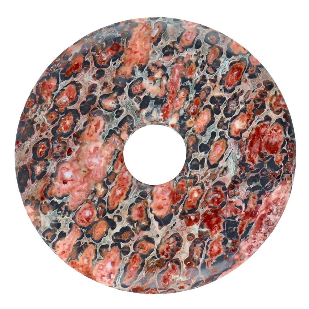 Pandantiv jasp leopard piatra pi donut L
