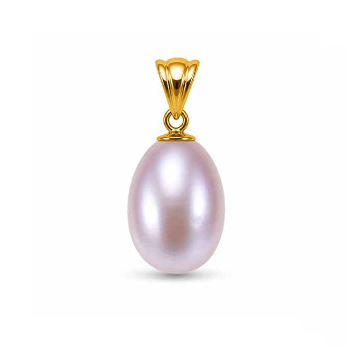 Pandantiv Perla Naturala Lavanda Rara 11 9 mm si Aur Galben 14K (aur 585) KASKADDA