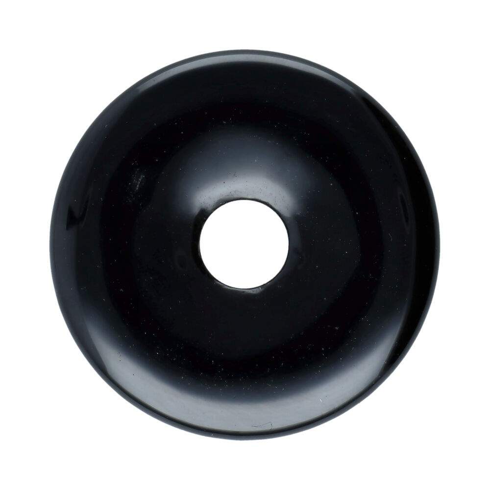 Pandantiv piatra pi obsidian DONUT model L / #2