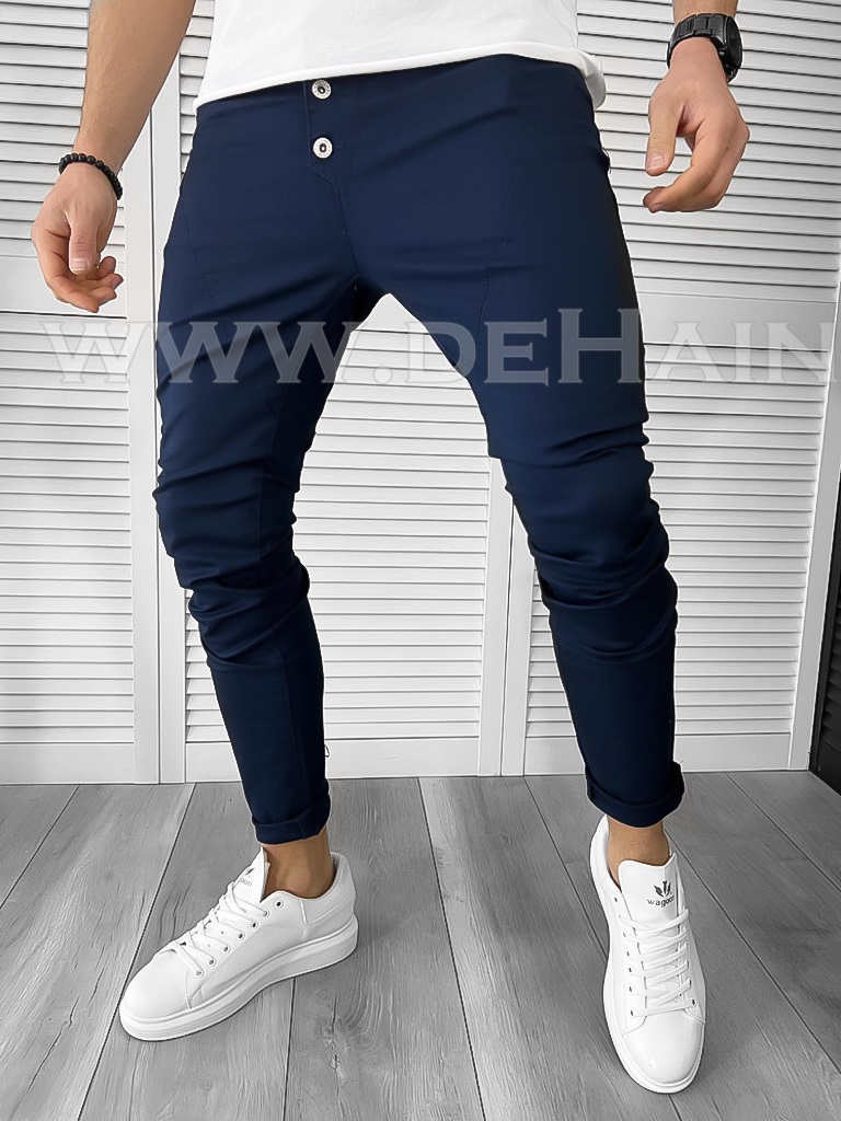 Pantaloni barbati casual bleumarin A8507 O1-3.1