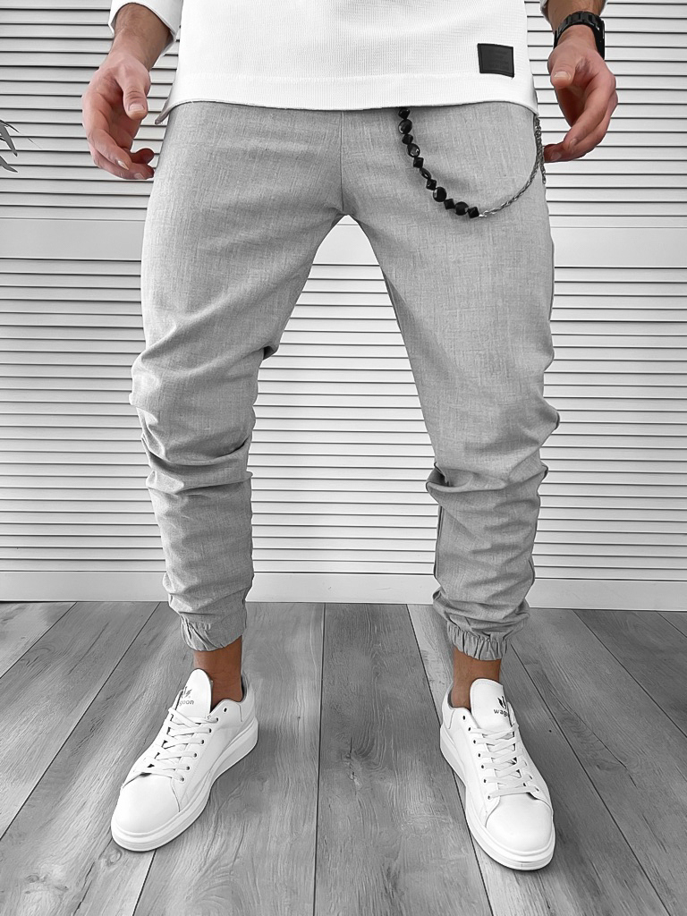 Pantaloni barbati casual gri 7182 B12-3