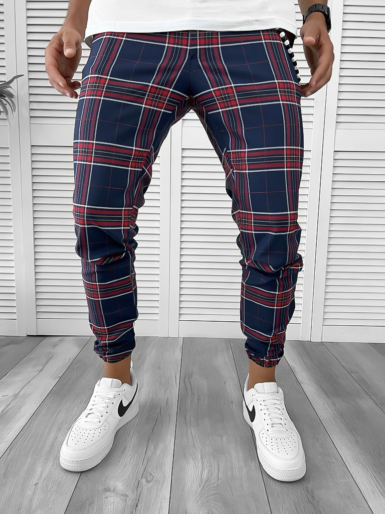Pantaloni barbati casual in carouri 1085 Z16