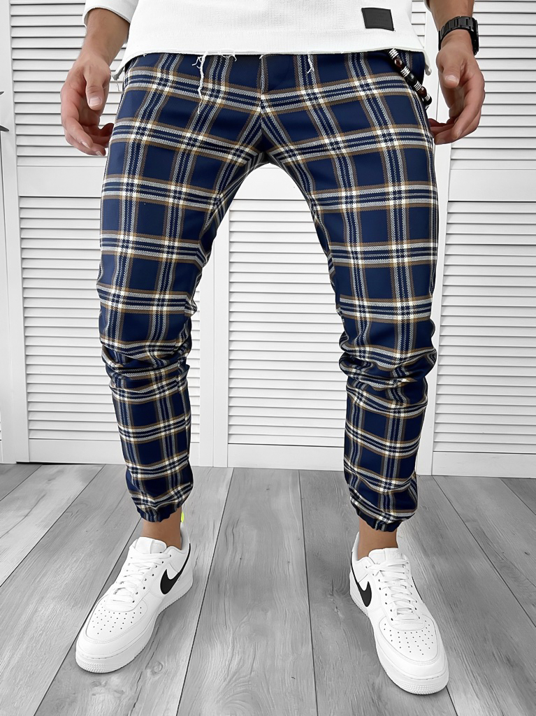 Pantaloni barbati casual in carouri 11964 B2-3.2