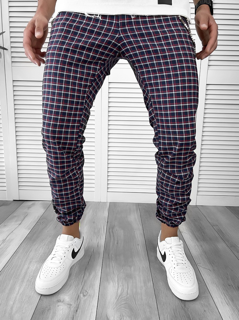 Pantaloni barbati casual in carouri 11968 Z14-3
