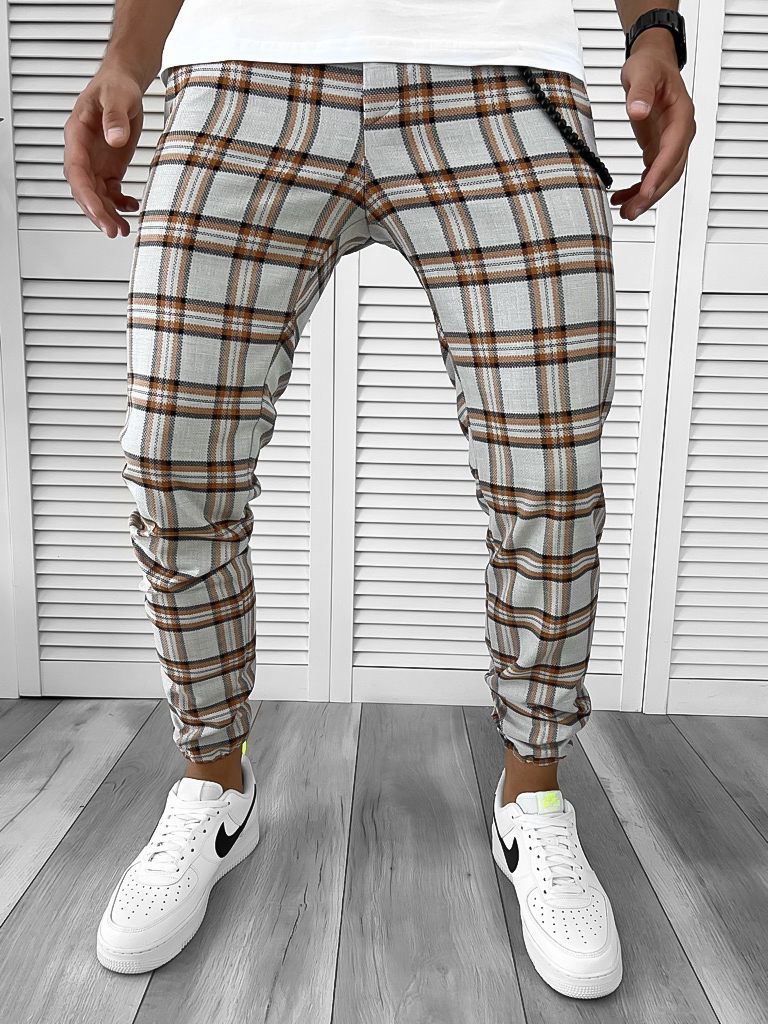 Pantaloni barbati casual in carouri 12115 D4-5.1