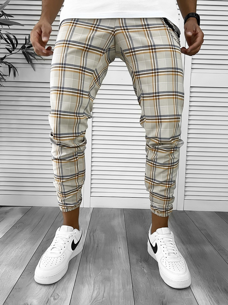 Pantaloni barbati casual in carouri 12291 B7-5.3