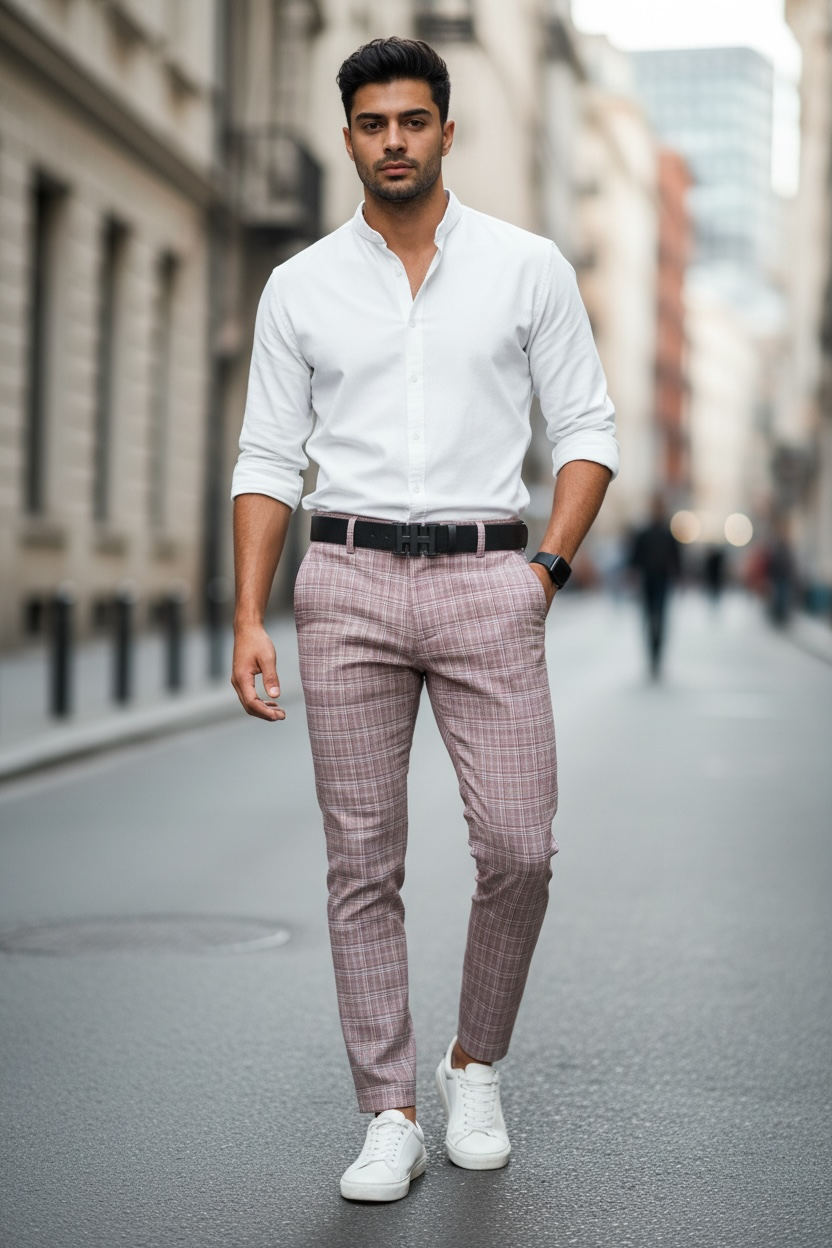 Pantaloni barbati eleganti 7156 B8-2