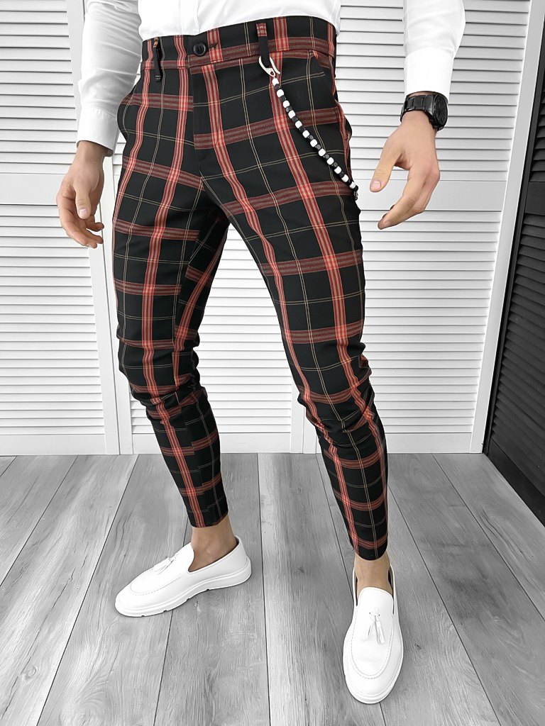 Pantaloni barbati eleganti in carouri 10404 D3-5.3