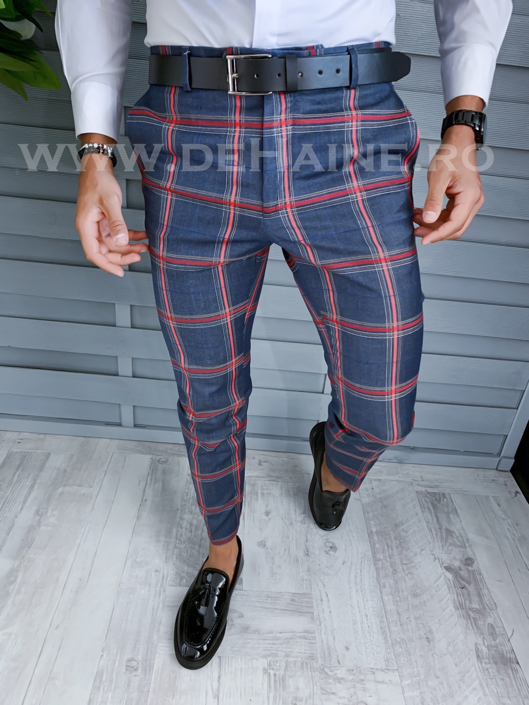 Pantaloni barbati eleganti in carouri B1904 F7-3