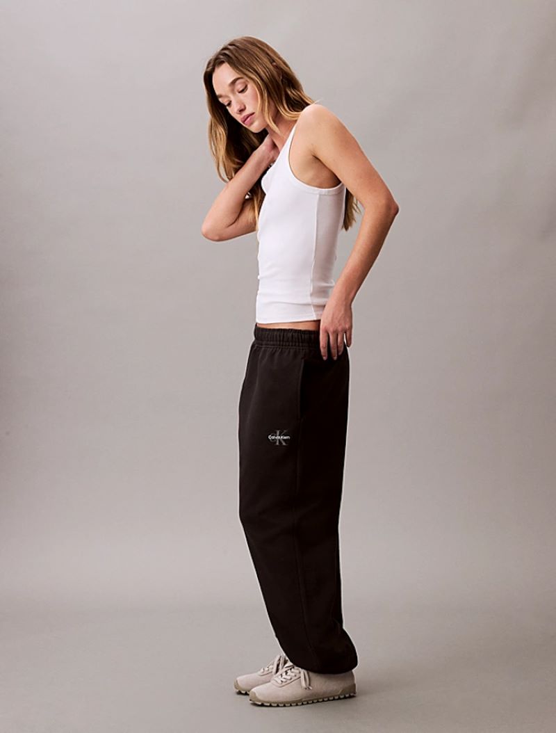 Pantaloni Calvin Klein MONOLOGO FRENCH TERRYJOGGER - poza 2