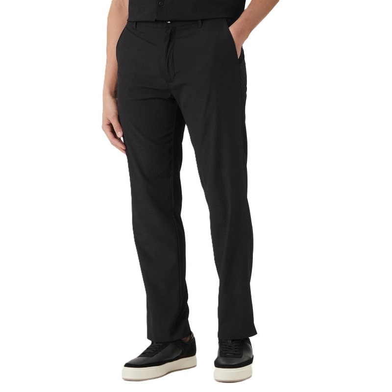 Pantaloni Calvin Klein STRAIGHT SEERSUCKER HALF ELASTIC - poza 1