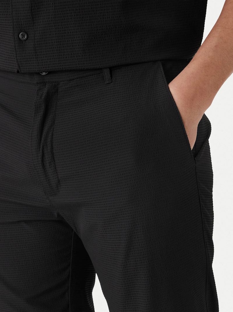 Pantaloni Calvin Klein STRAIGHT SEERSUCKER HALF ELASTIC - poza 3