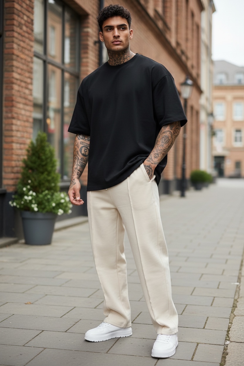 Pantaloni de trening bej 2585 19-5.2