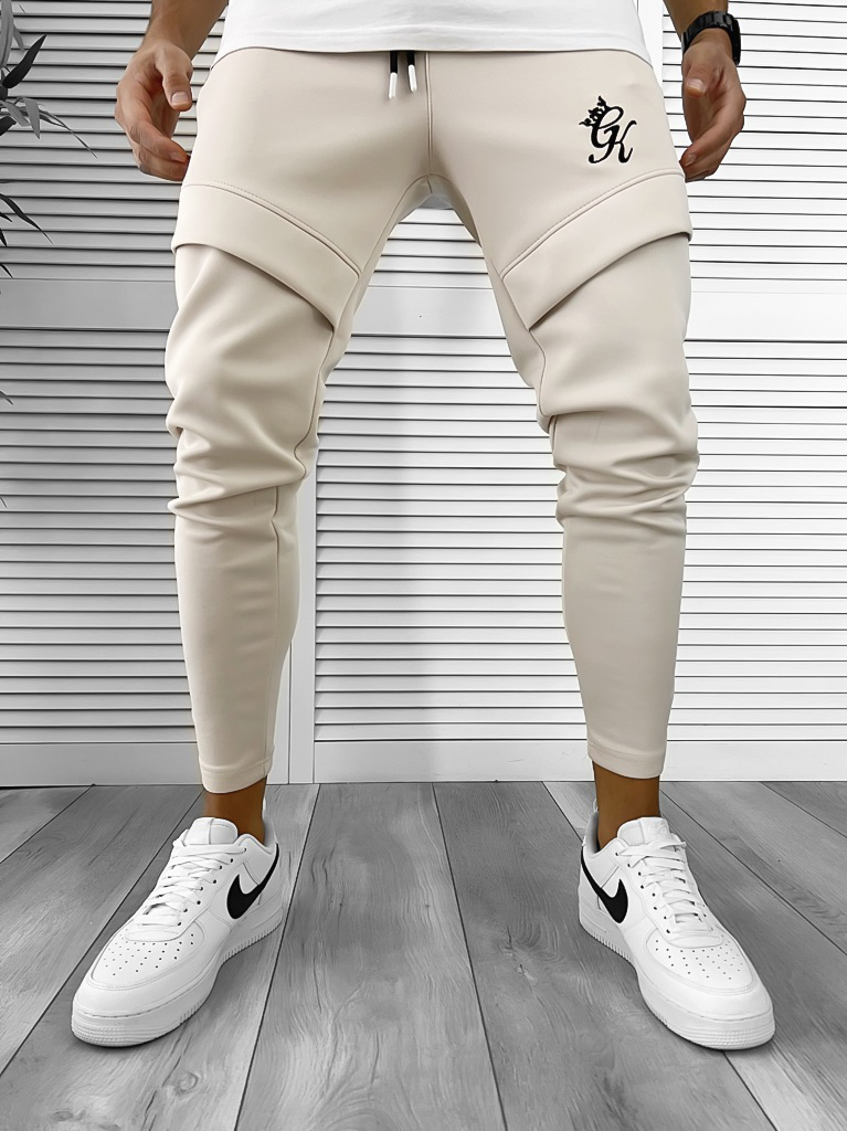 Pantaloni de trening bej silon conici 12374 15-2.3