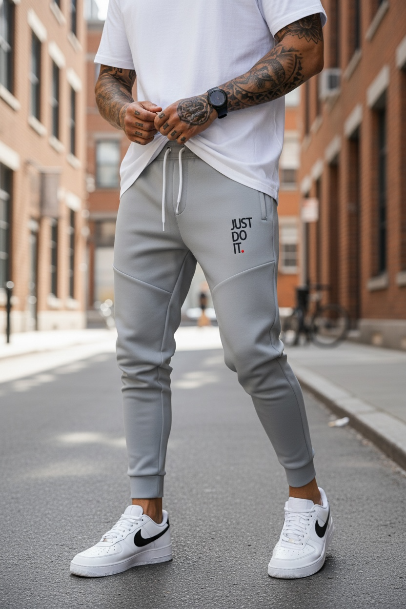 Pantaloni de trening gri 12616 K4