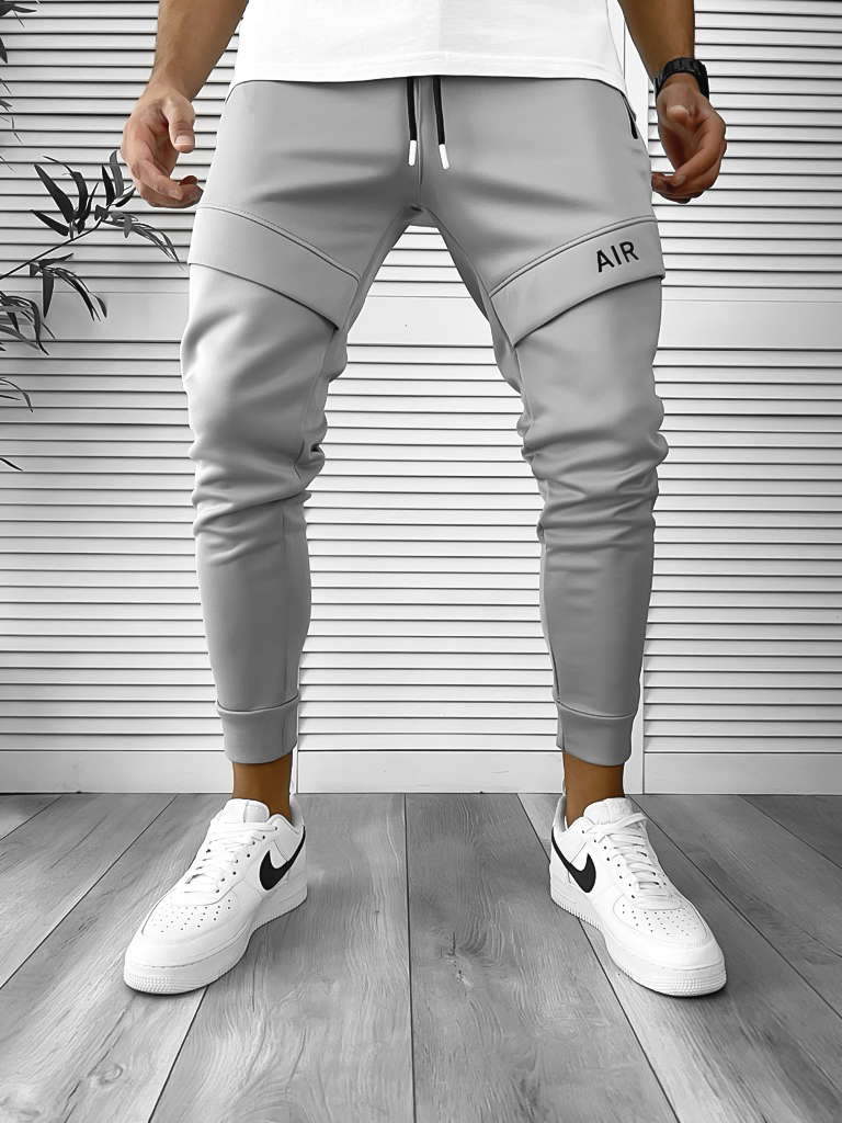 Pantaloni de trening gri conici 12360 O2-3.2