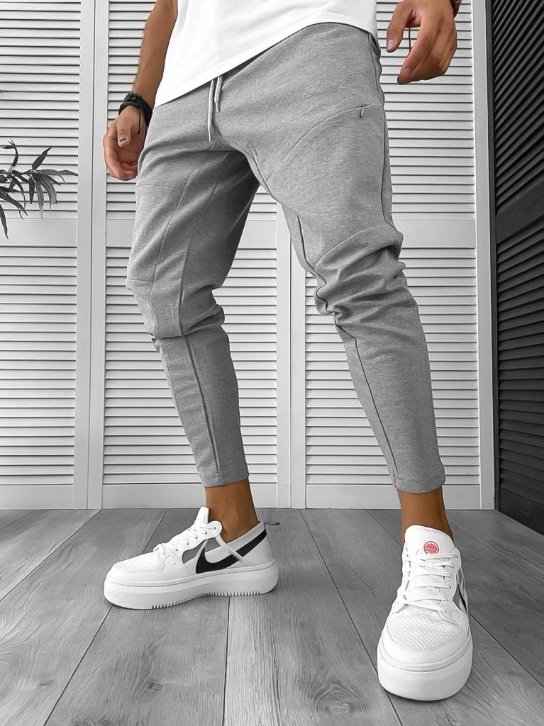 Pantaloni de trening gri conici 12962 P20-1.1