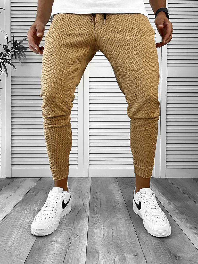 Pantaloni de trening maro conici 12205 46-3