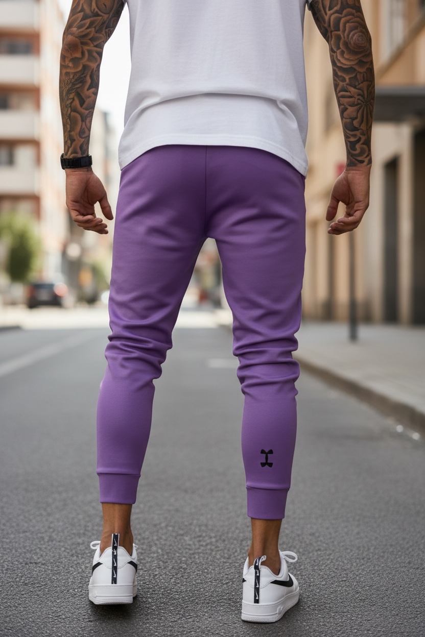 Pantaloni de trening mov silon conici 12379 7-1