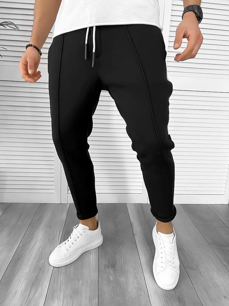 Pantaloni de trening negru conici K192 O1-5.2