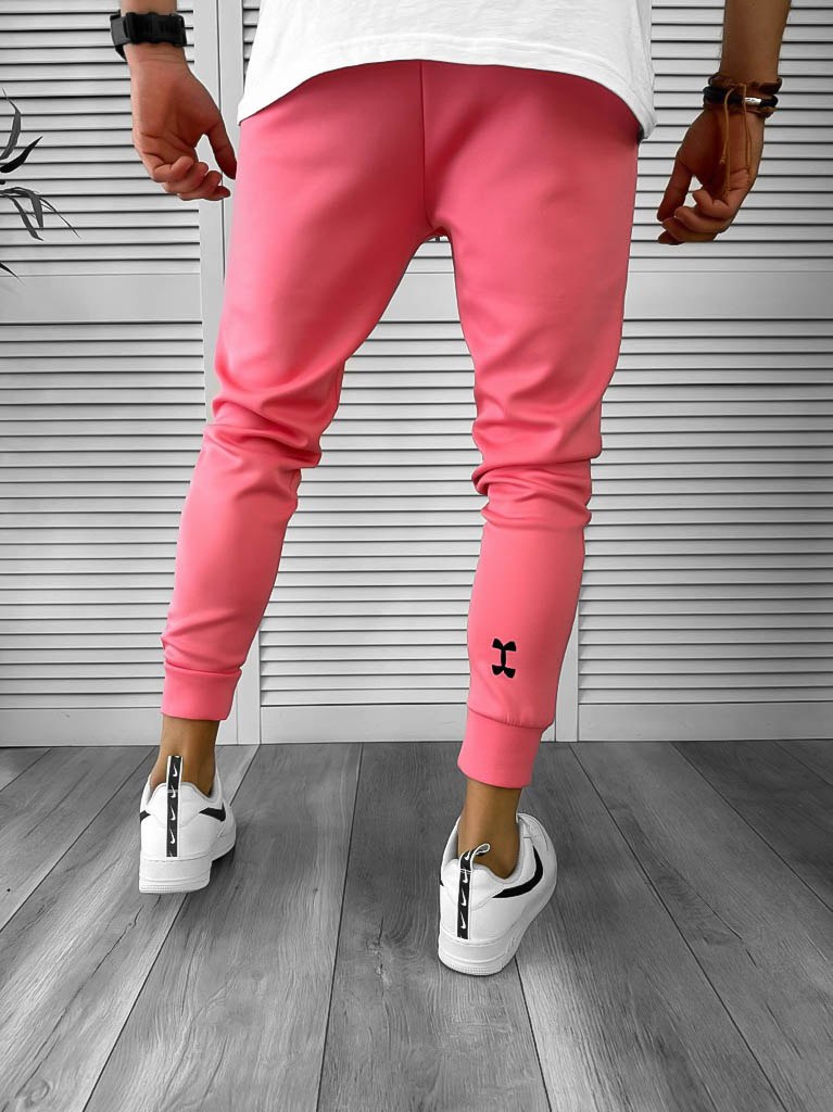 Pantaloni de trening roz silon conici 12379 P19-3.3