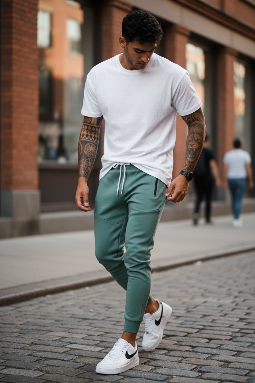 Pantaloni de trening vernil silon conici 12379 21-2