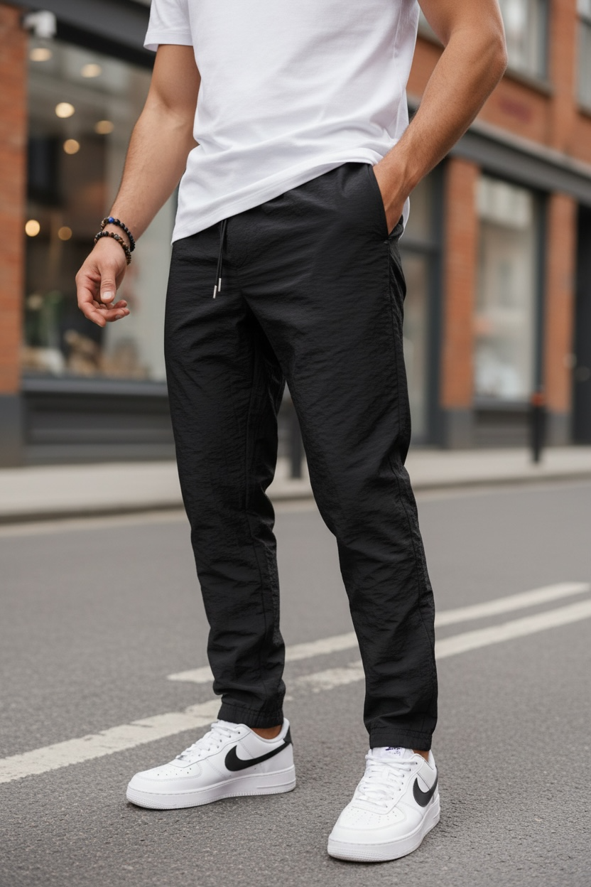 Pantaloni de treningnegri conici Y291 P20-5.1