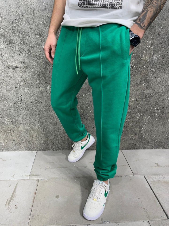 PANTALONI JOGGER FIT GREEN BGAS1147(AJ6269) (MĂRIME: XL)