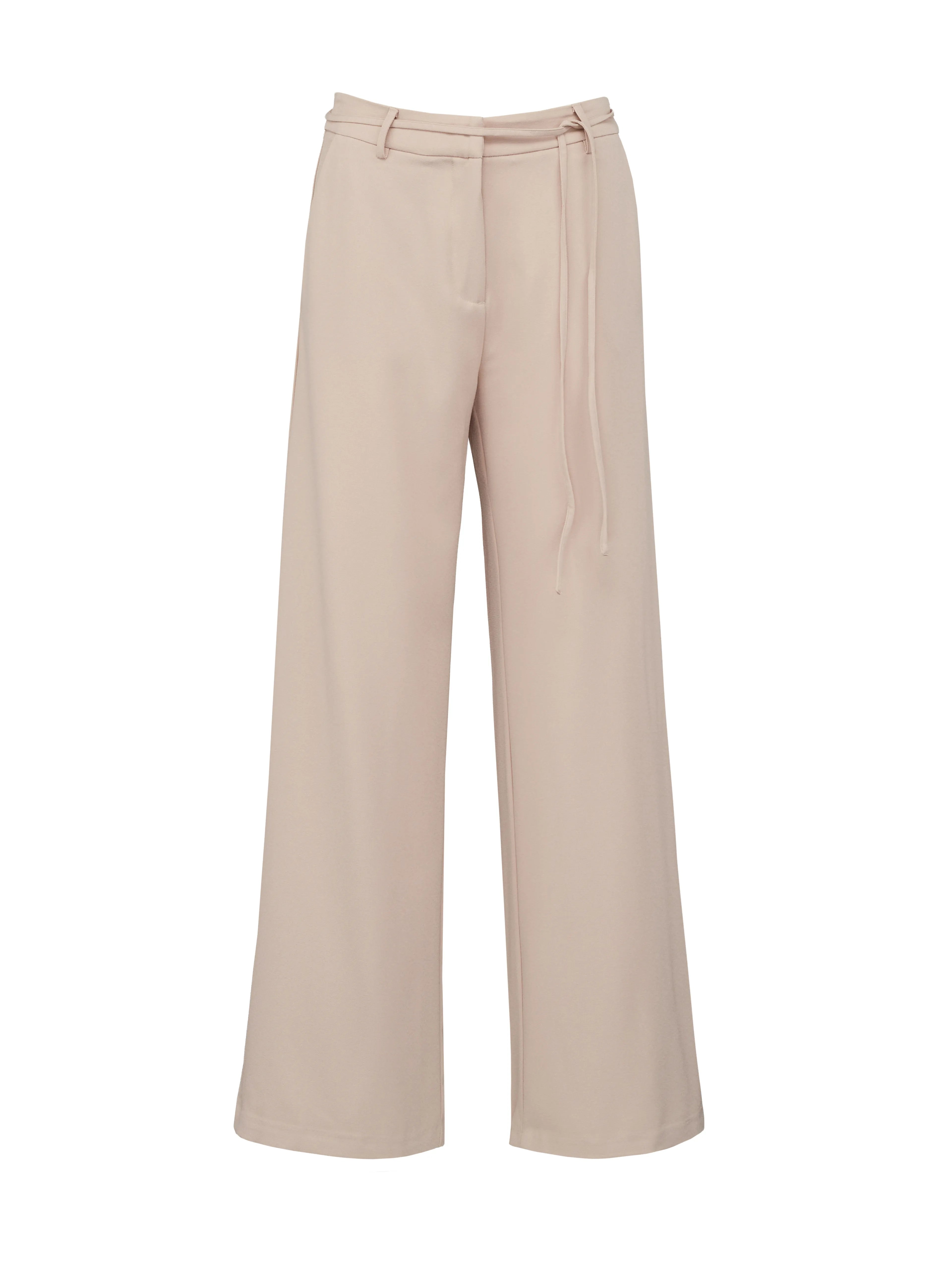 Pantaloni lungi largi fluizi cu buzunare ORSAY crem - 40