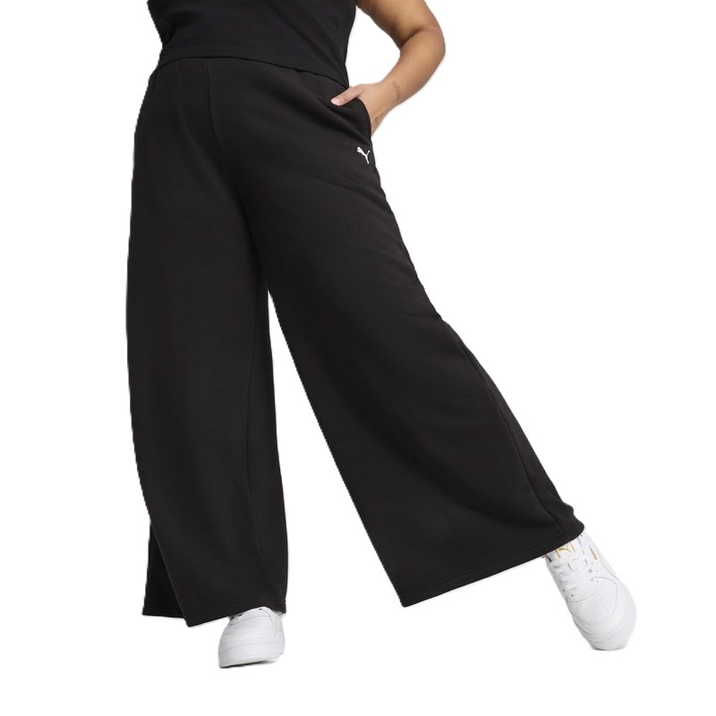 Pantaloni Puma WARDROBE ESS Relaxed Wide Leg Sweatpants TR - poza 1