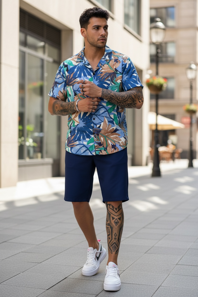 Pantaloni scurti casual bleumarin 13058 O4-2.3