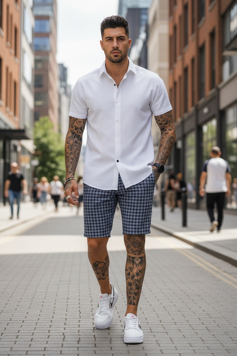 Pantaloni scurti casual cu imprimeu 13108 16-3.3