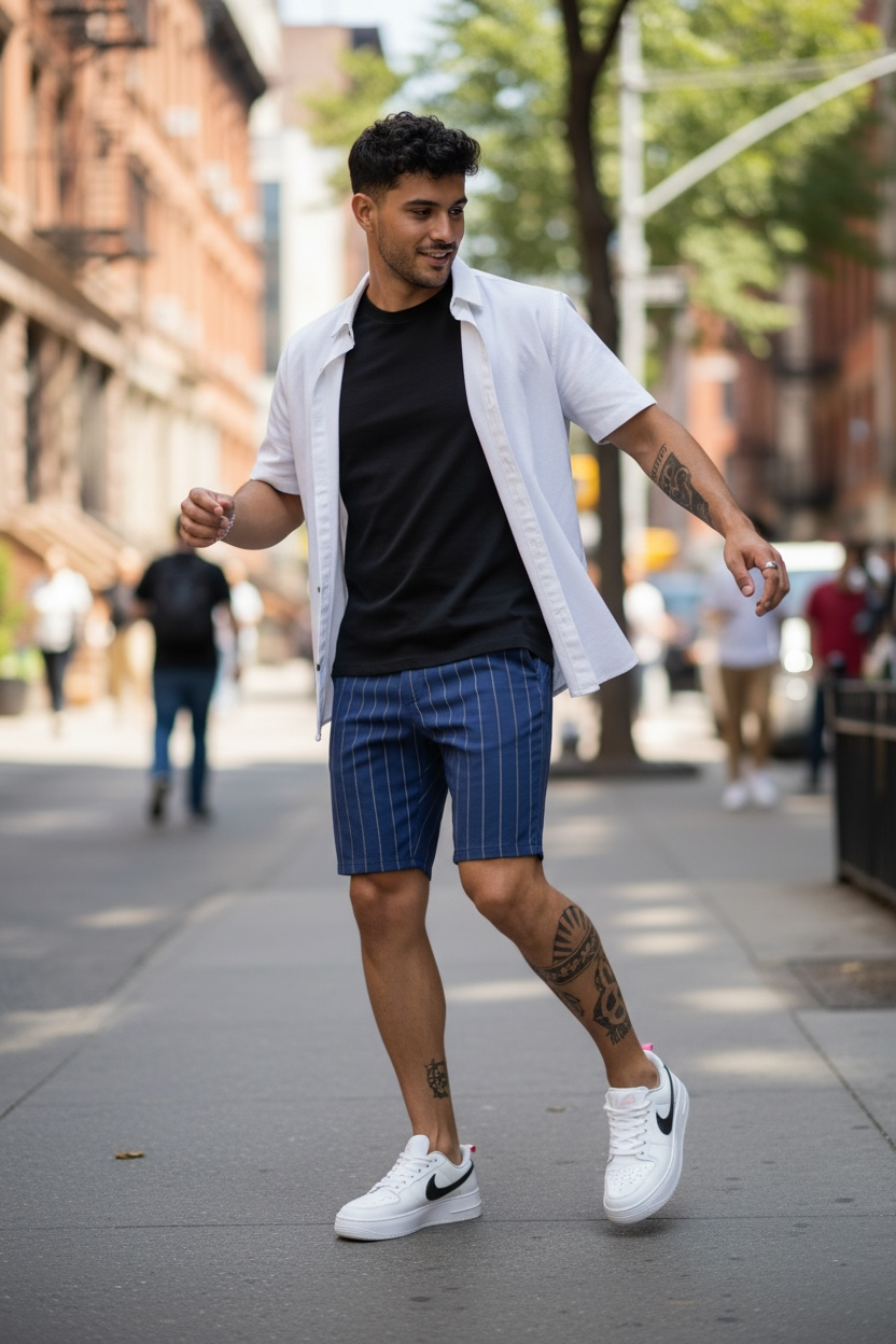 Pantaloni scurti casual cu imprimeu 13130