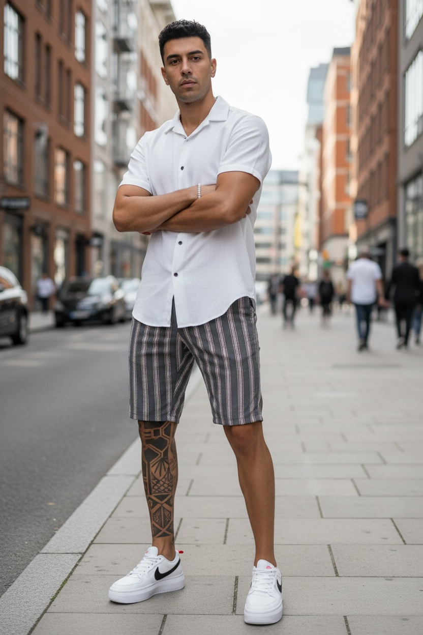 Pantaloni scurti casual cu imprimeu 13132