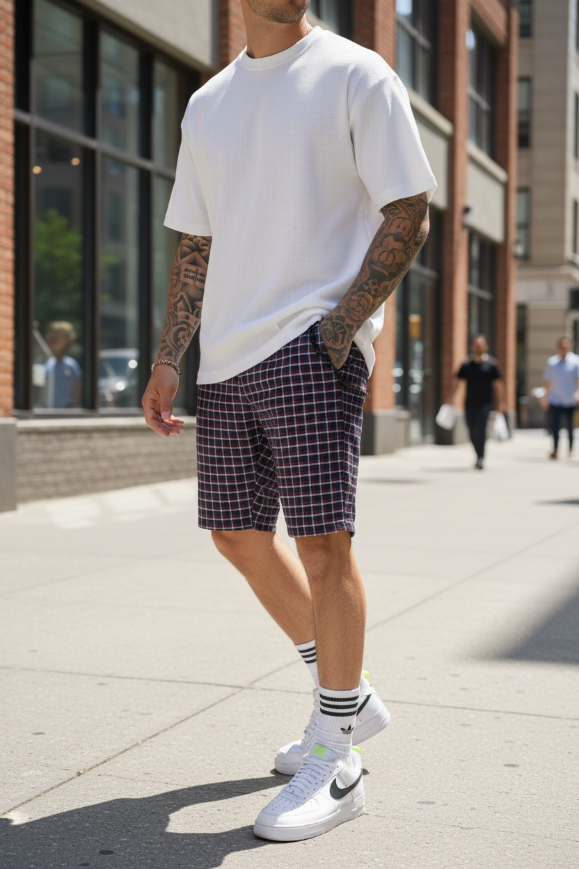 Pantaloni scurti casual cu imprimeu 13134 D4-3.2