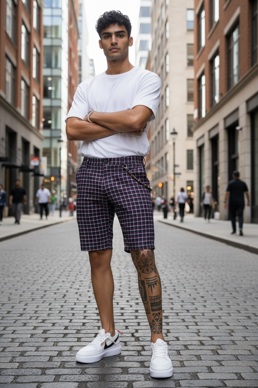 Pantaloni scurti casual cu imprimeu 13135