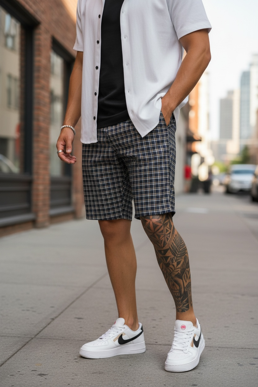 Pantaloni scurti casual cu imprimeu 13139 O3-6.2
