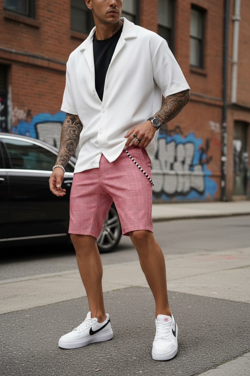 Pantaloni scurti casual cu imprimeu 13157 D6-2.4