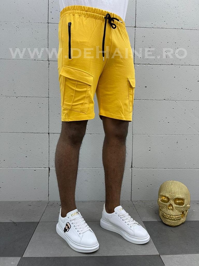 Pantaloni scurti de trening galben B3937 D2-2.1